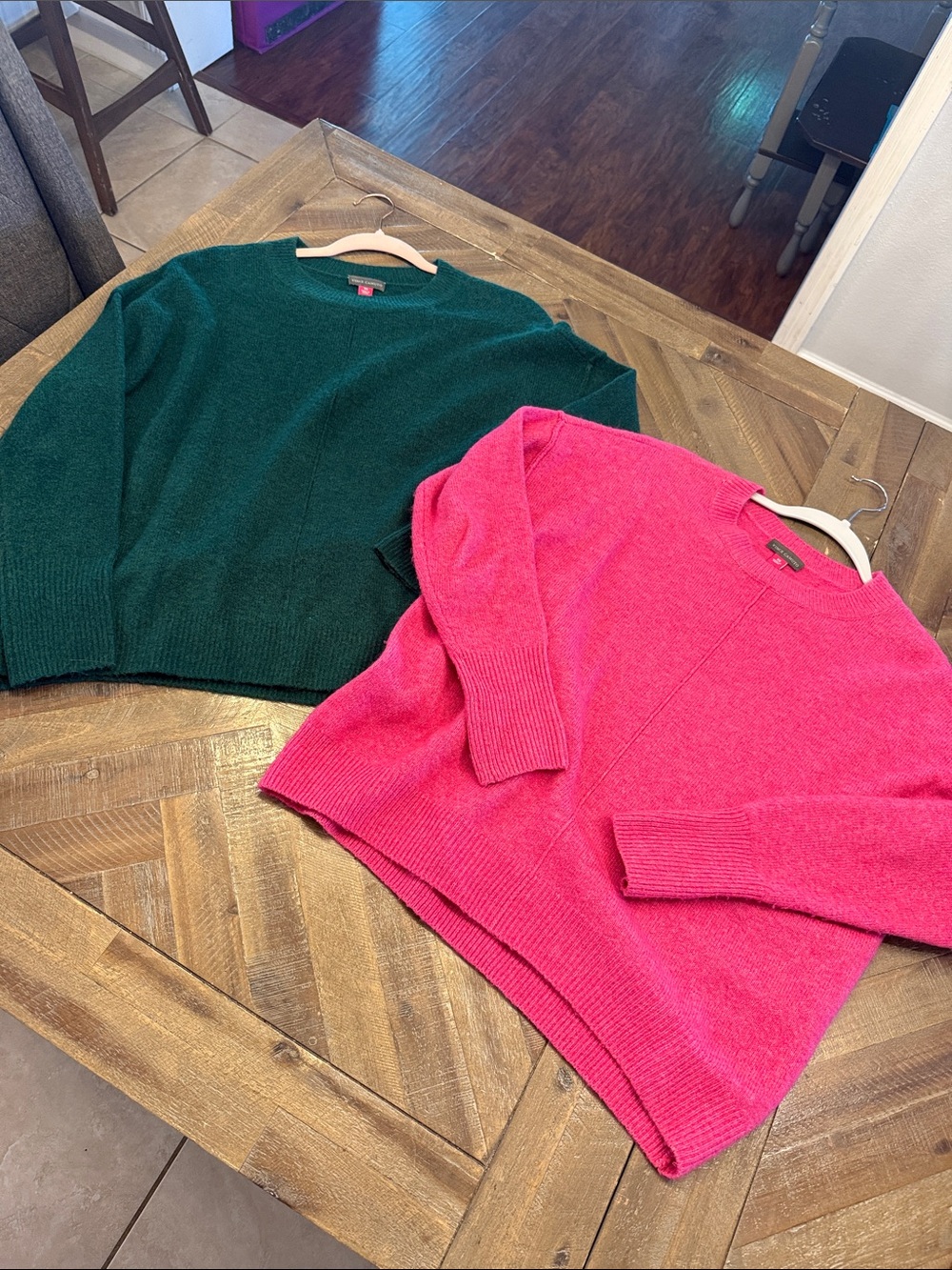 2 Vince Camuto Women’s Crewneck Sweater - Pink / Green
